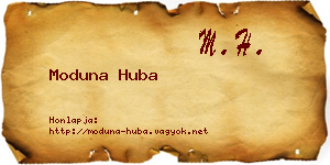 Moduna Huba névjegykártya